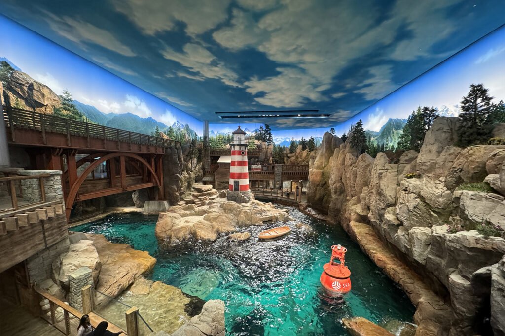SeaWorld Abu Dhabi Rocky Point themed zone interior — Morgan Fix Creative